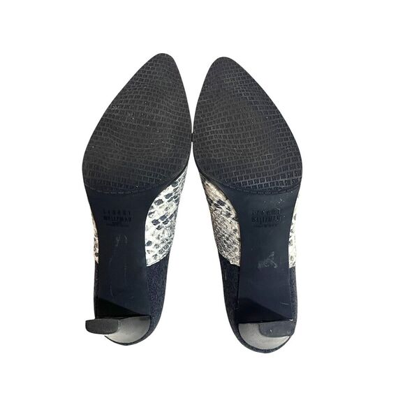 Stuart Weitzman Womens Leather and Flannel Lace Up Oxford Pumps Size 7 - Picture 6 of 10